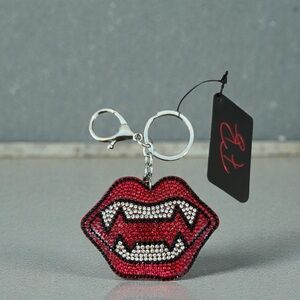 Bright Red Vampire Lips Keychain/Bag Charm BNWT